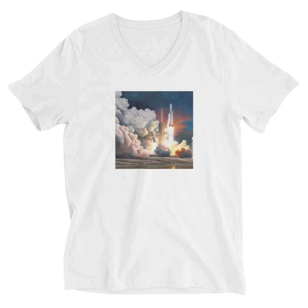 Falcon Heavy Unisex Short Sleeve V-Neck T-Shirt