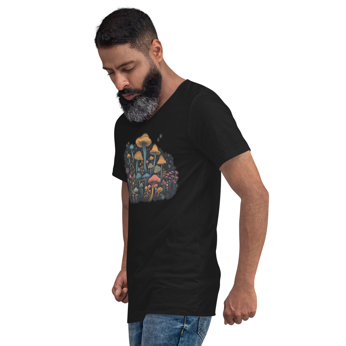 Shrooms Unisex Short Sleeve V-Neck T-Shirt