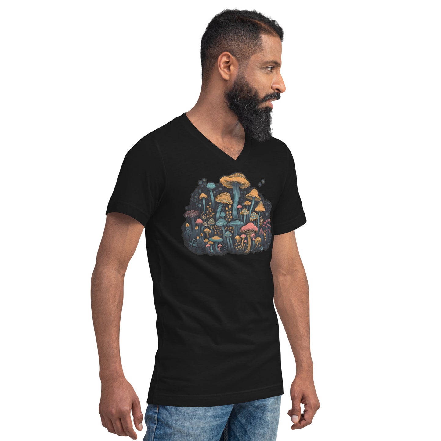 Shrooms Unisex Short Sleeve V-Neck T-Shirt