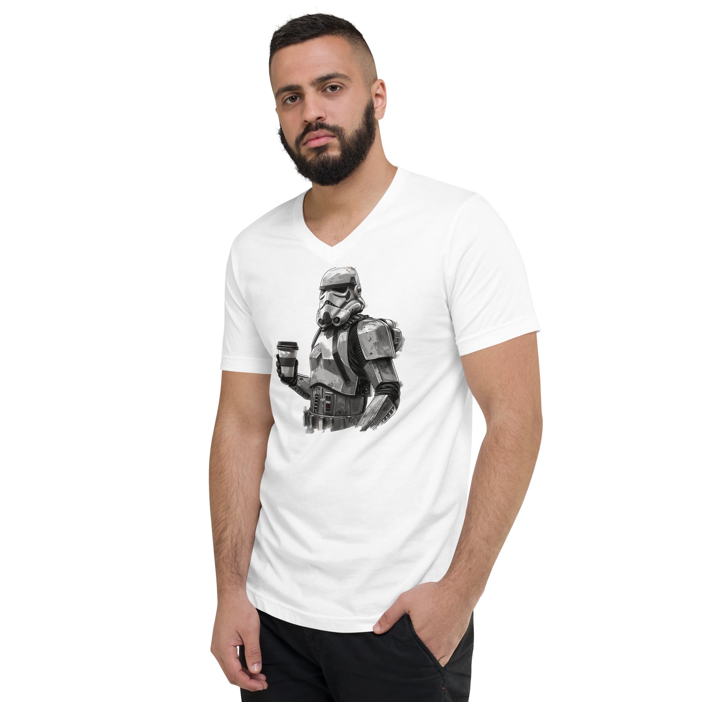 Coffee Time! Unisex Short Sleeve V-Neck T-Shirt