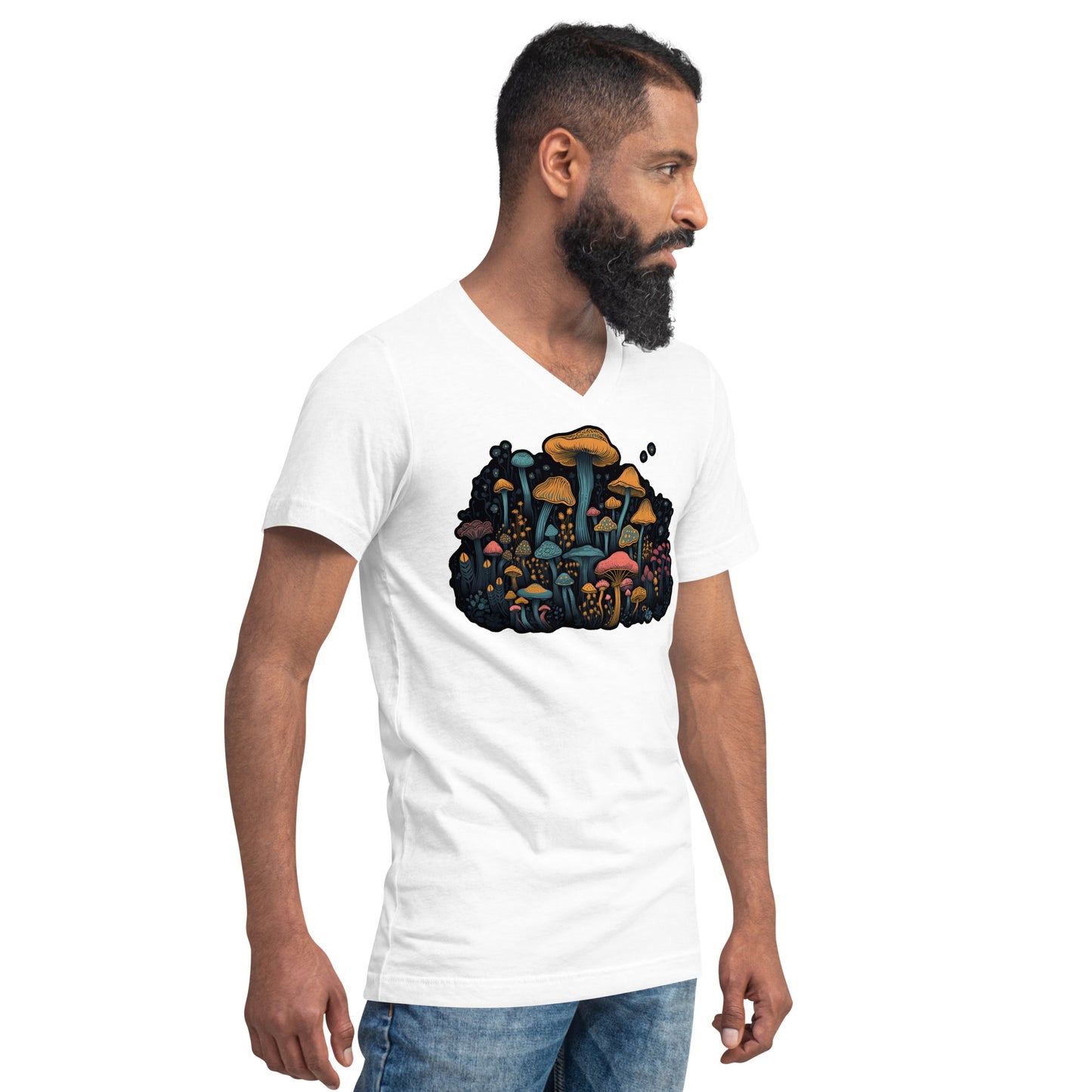 Shrooms Unisex Short Sleeve V-Neck T-Shirt