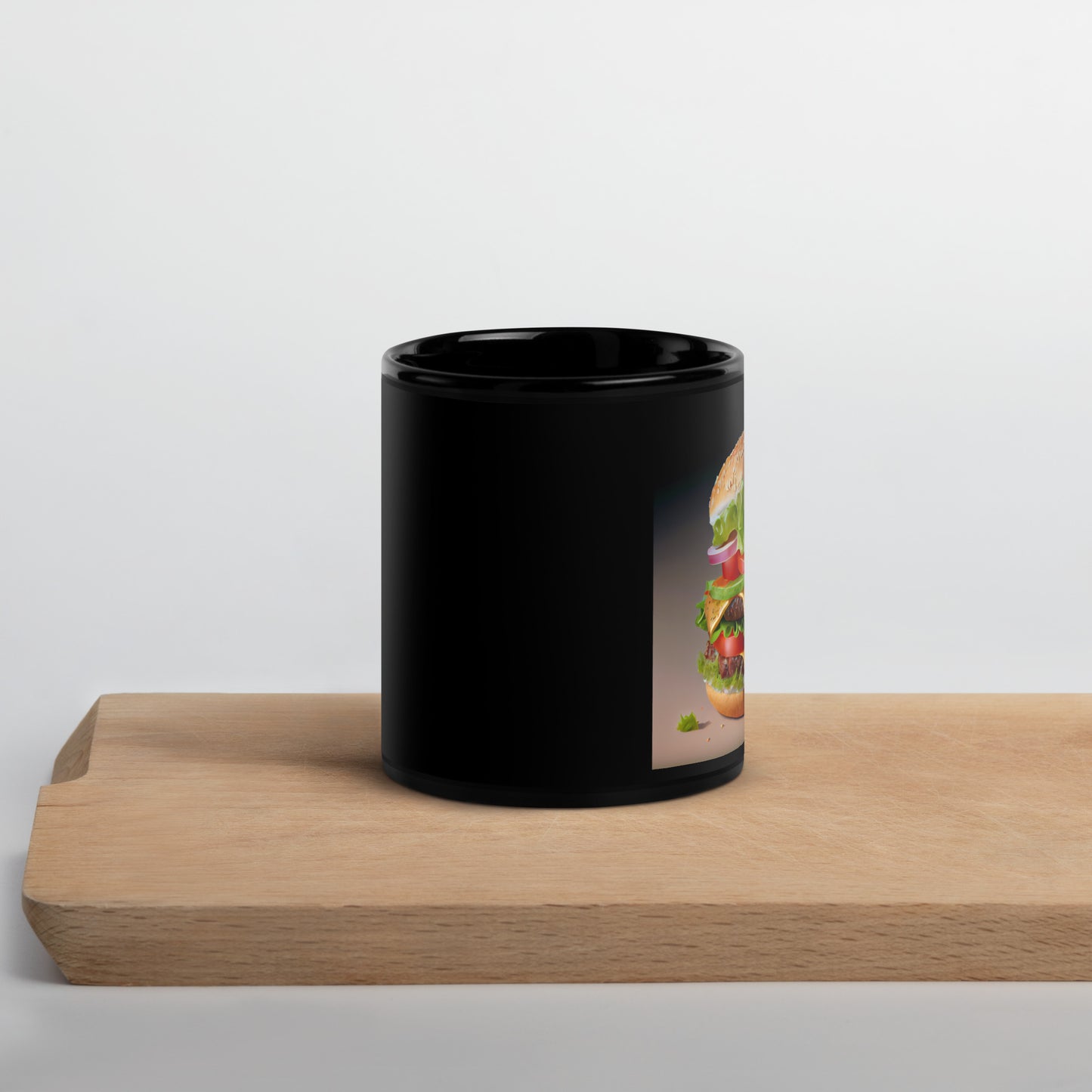 Hamburger Black Glossy Mug