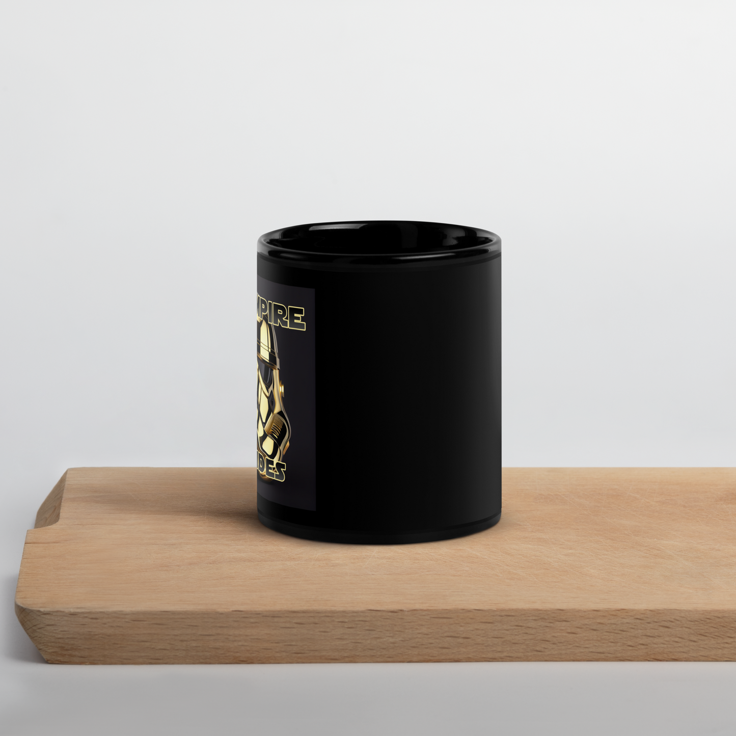 The Empire Provides Black Glossy Mug