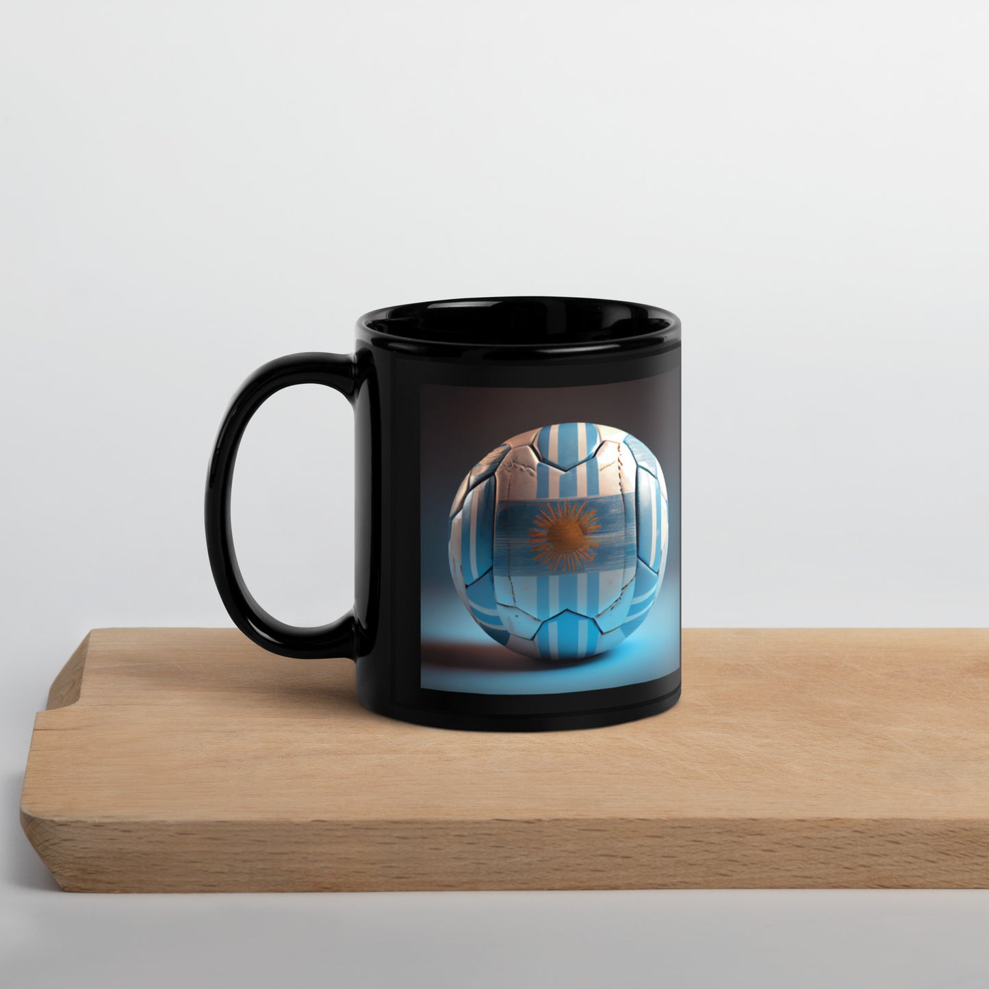 Messi World Cup Black Glossy Mug