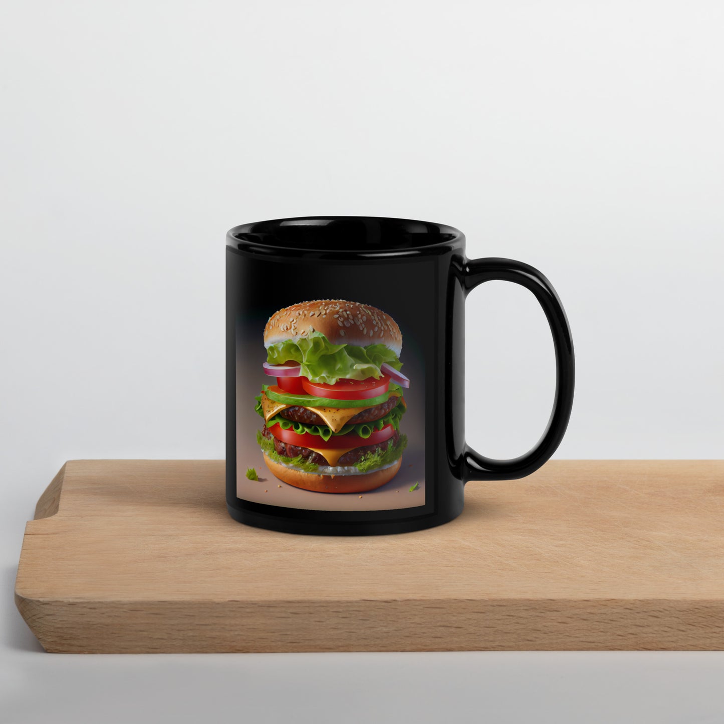 Hamburger Black Glossy Mug