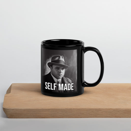 Al Capone Self Made Black Glossy Mug