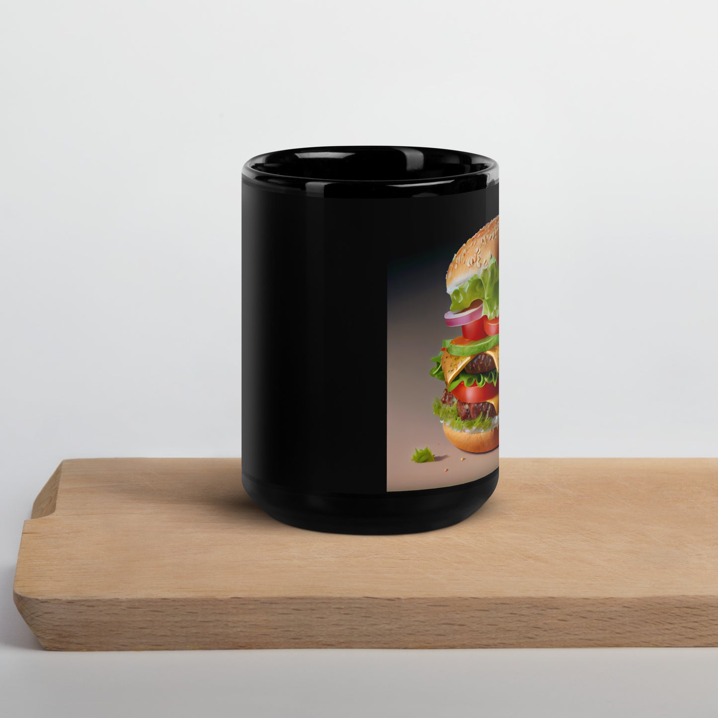 Hamburger Black Glossy Mug