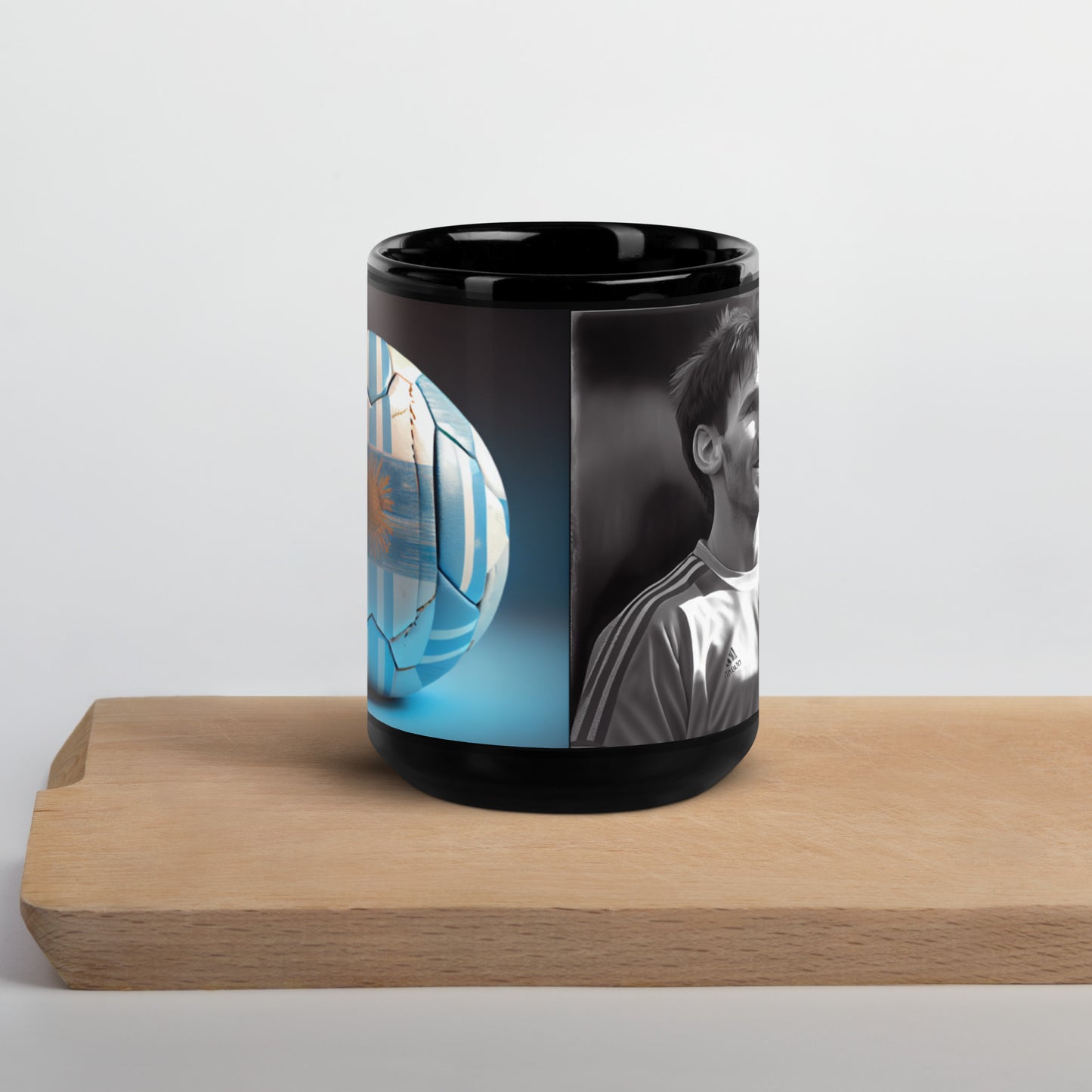 Messi World Cup Black Glossy Mug