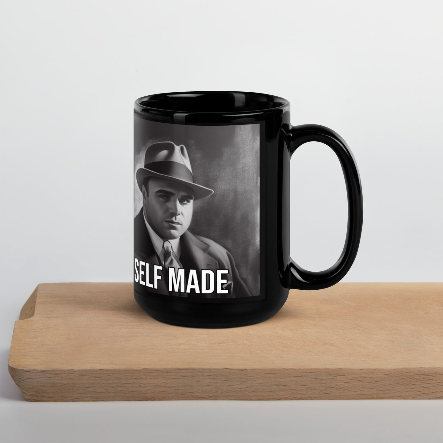 Al Capone Self Made Black Glossy Mug