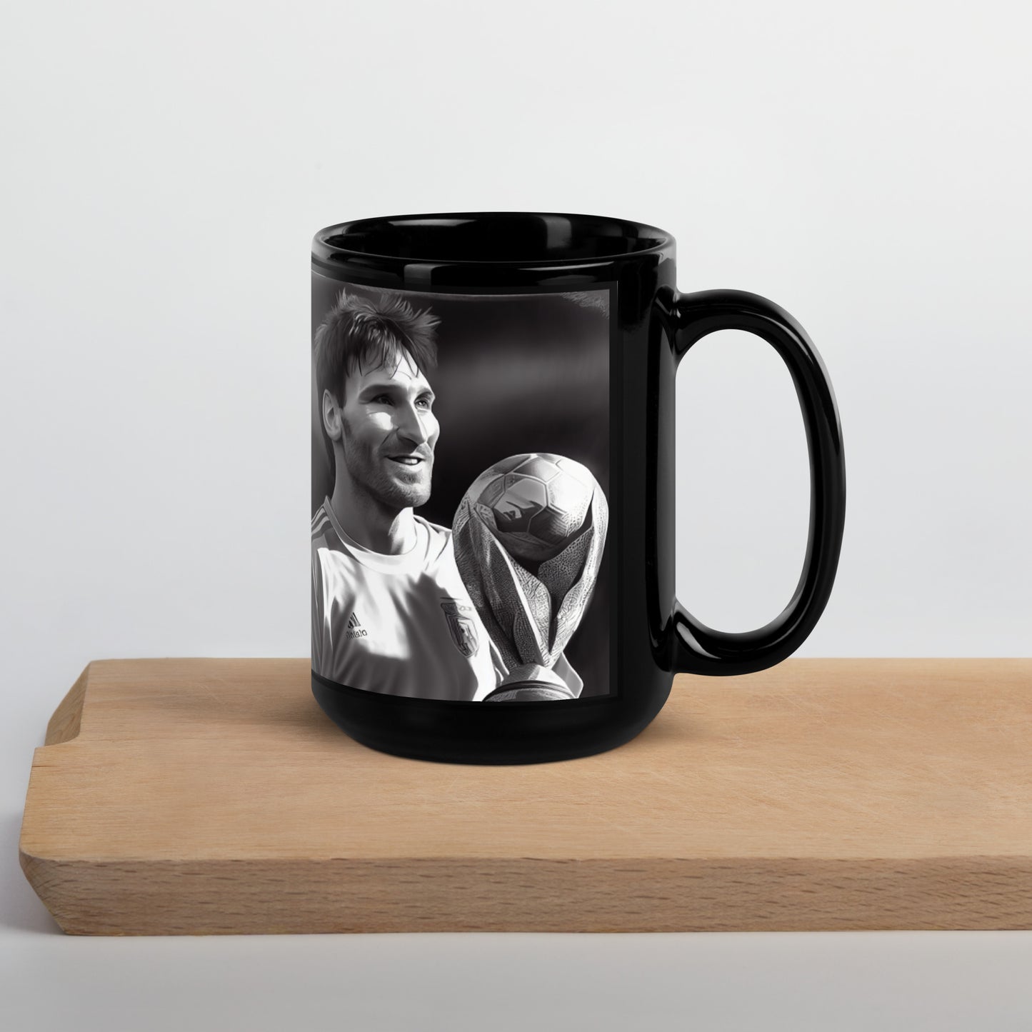 Messi World Cup Black Glossy Mug