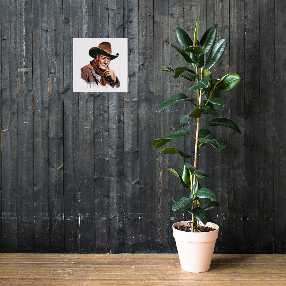 John Wayne Picker Photo paper poster