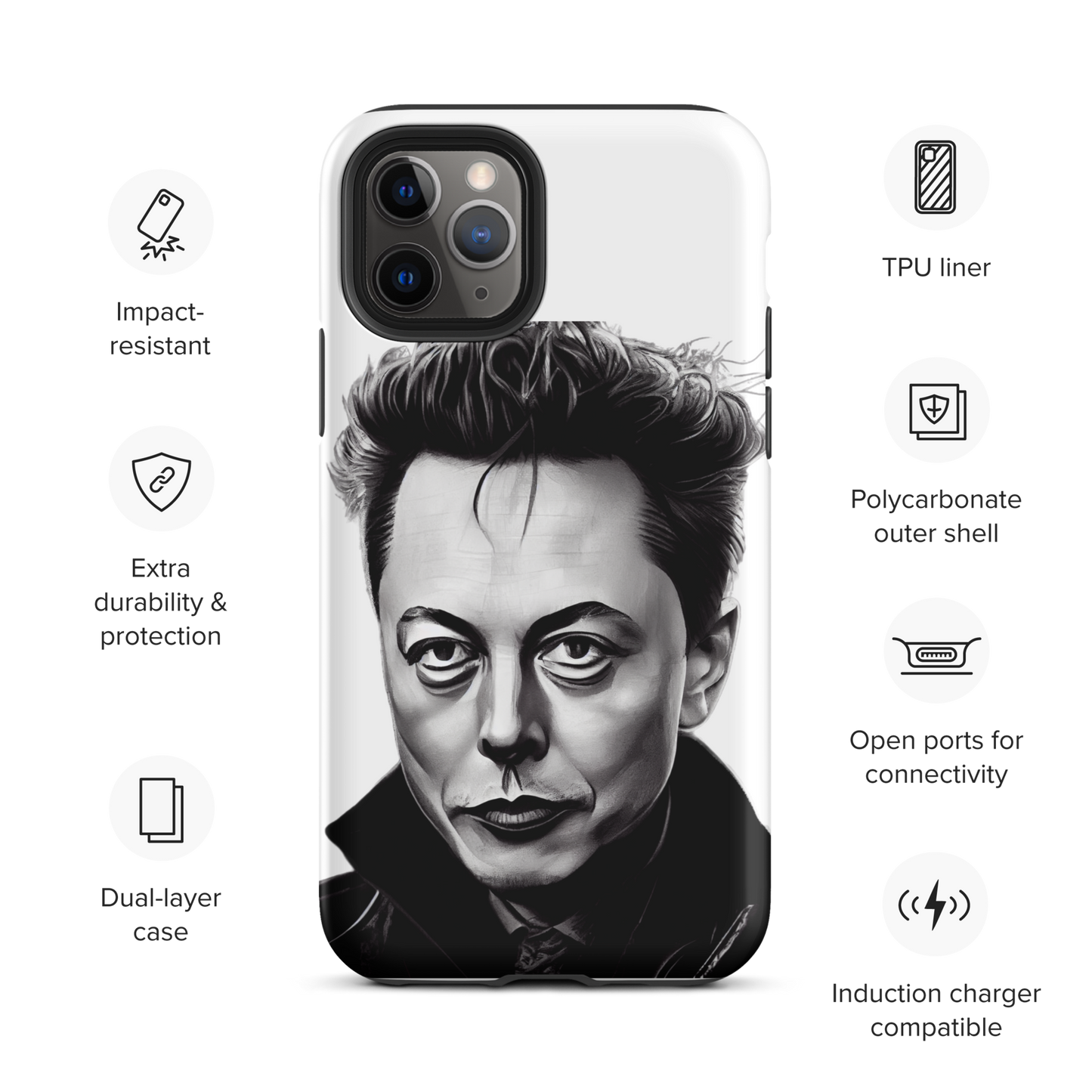 Unique Elon Musk Tough iPhone case