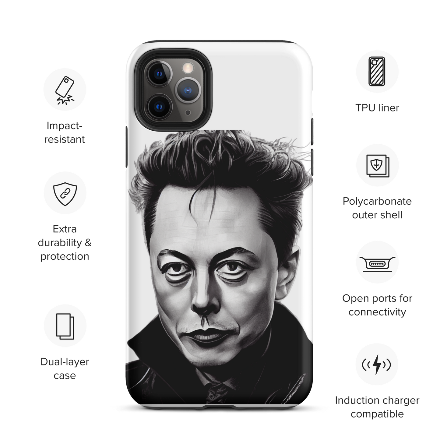 Unique Elon Musk Tough iPhone case