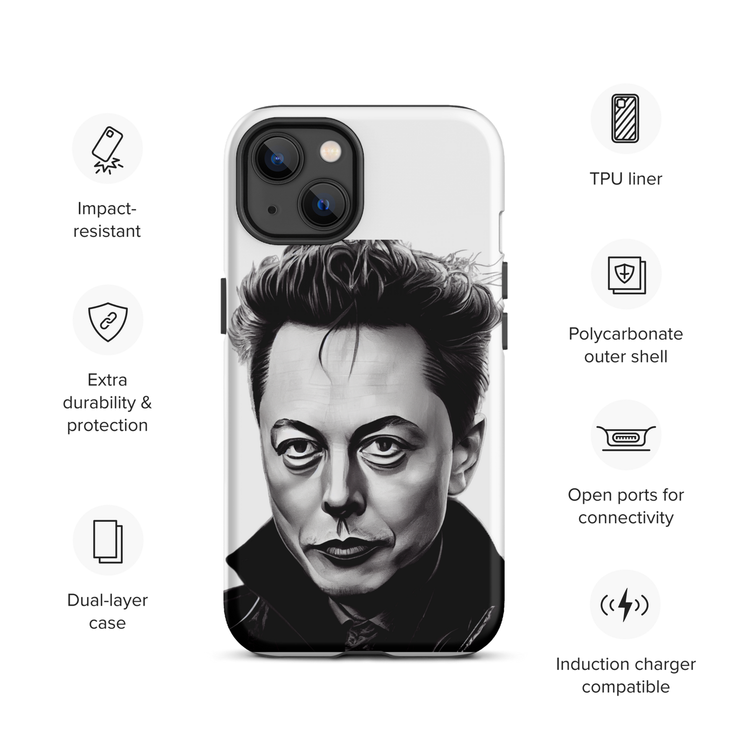 Unique Elon Musk Tough iPhone case