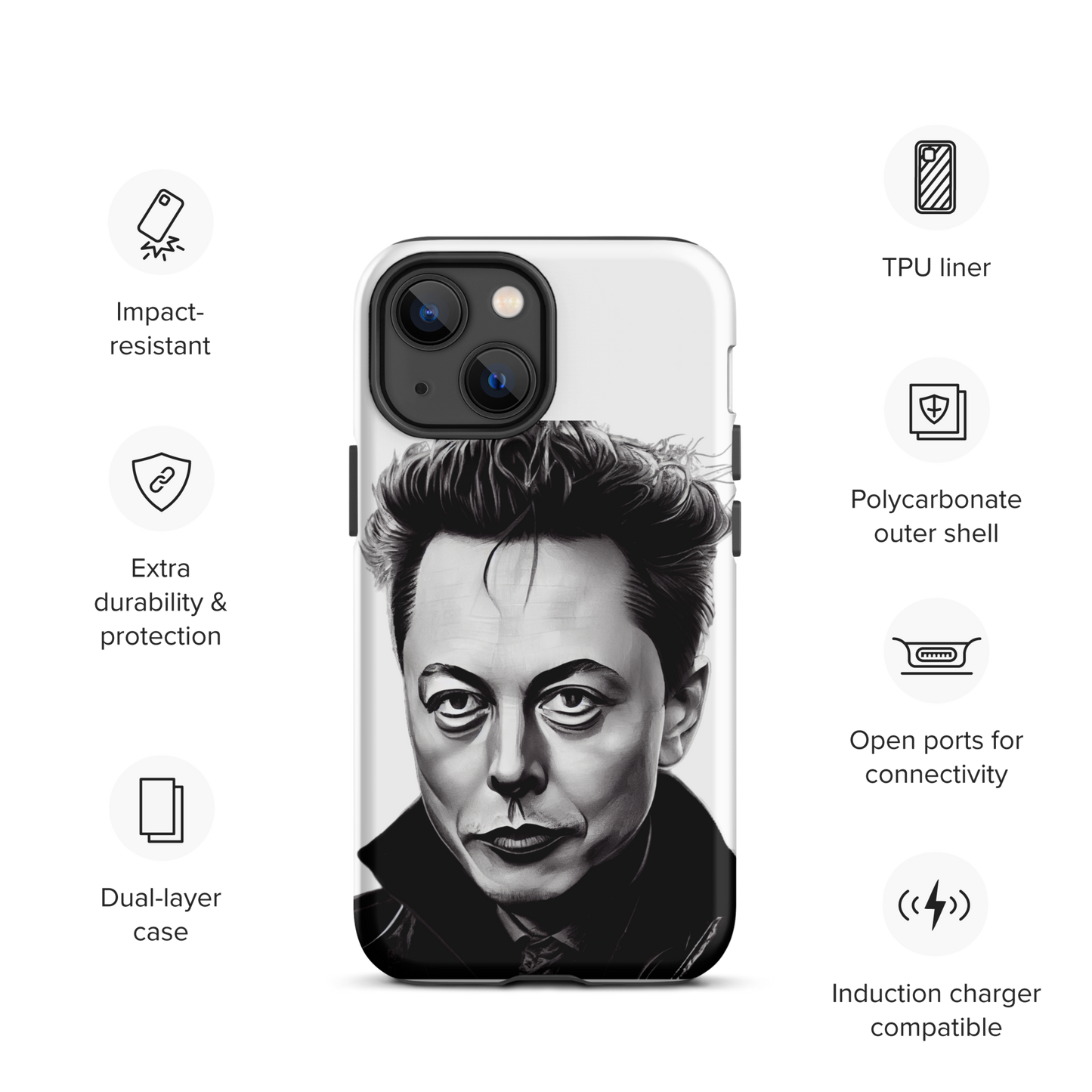 Unique Elon Musk Tough iPhone case