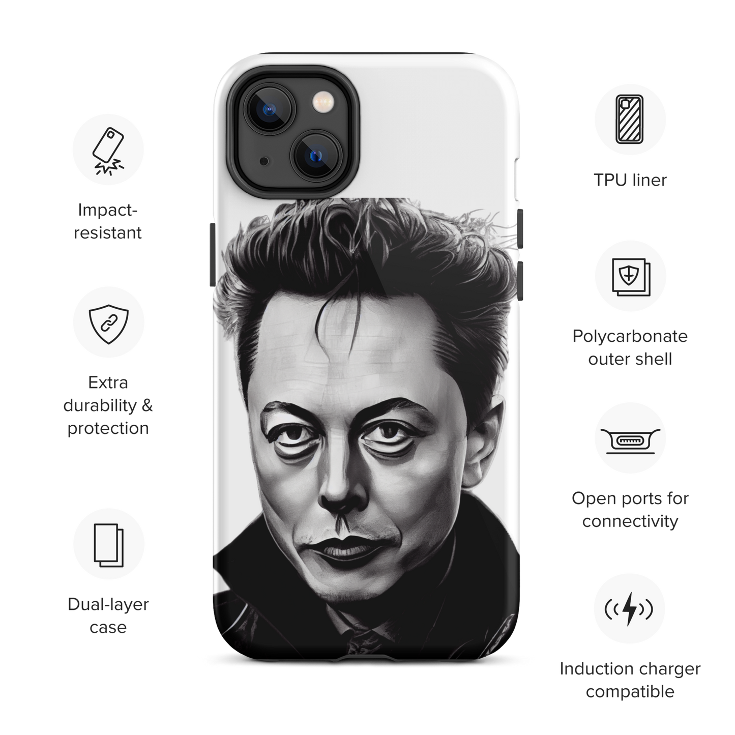 Unique Elon Musk Tough iPhone case