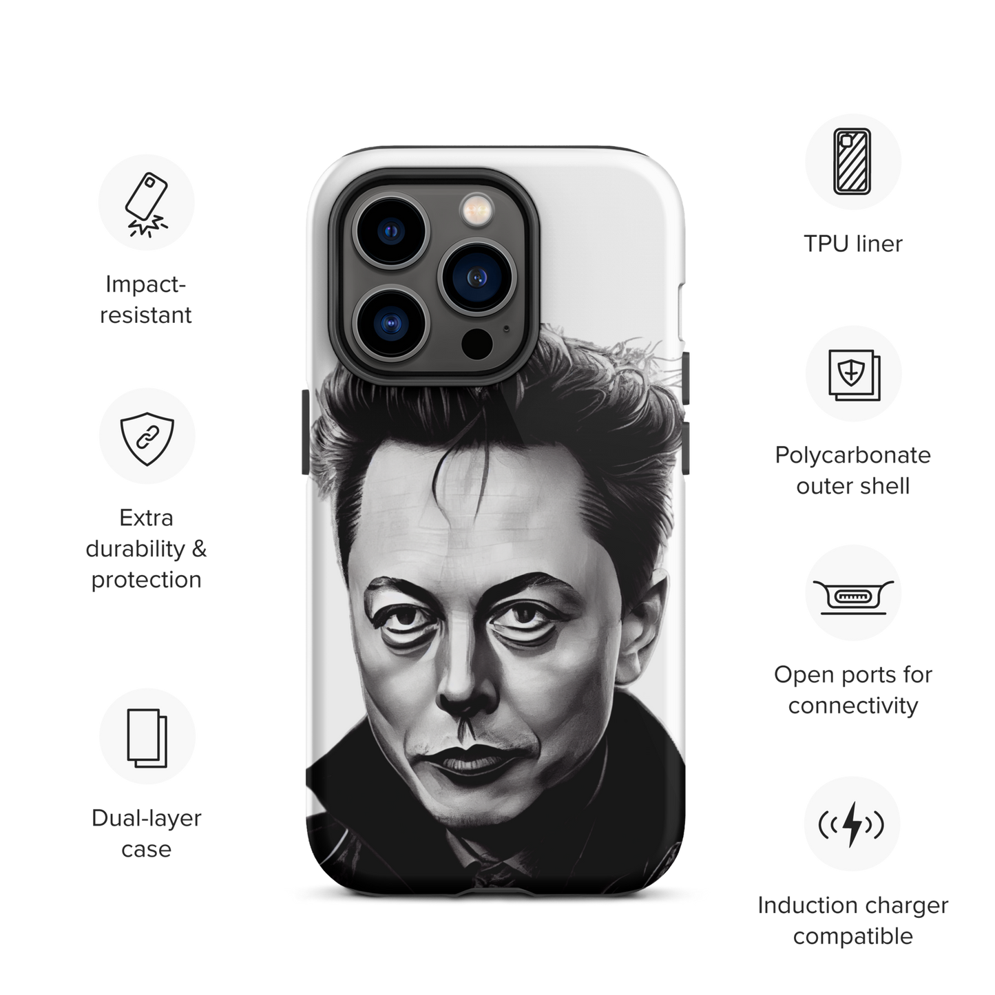 Unique Elon Musk Tough iPhone case