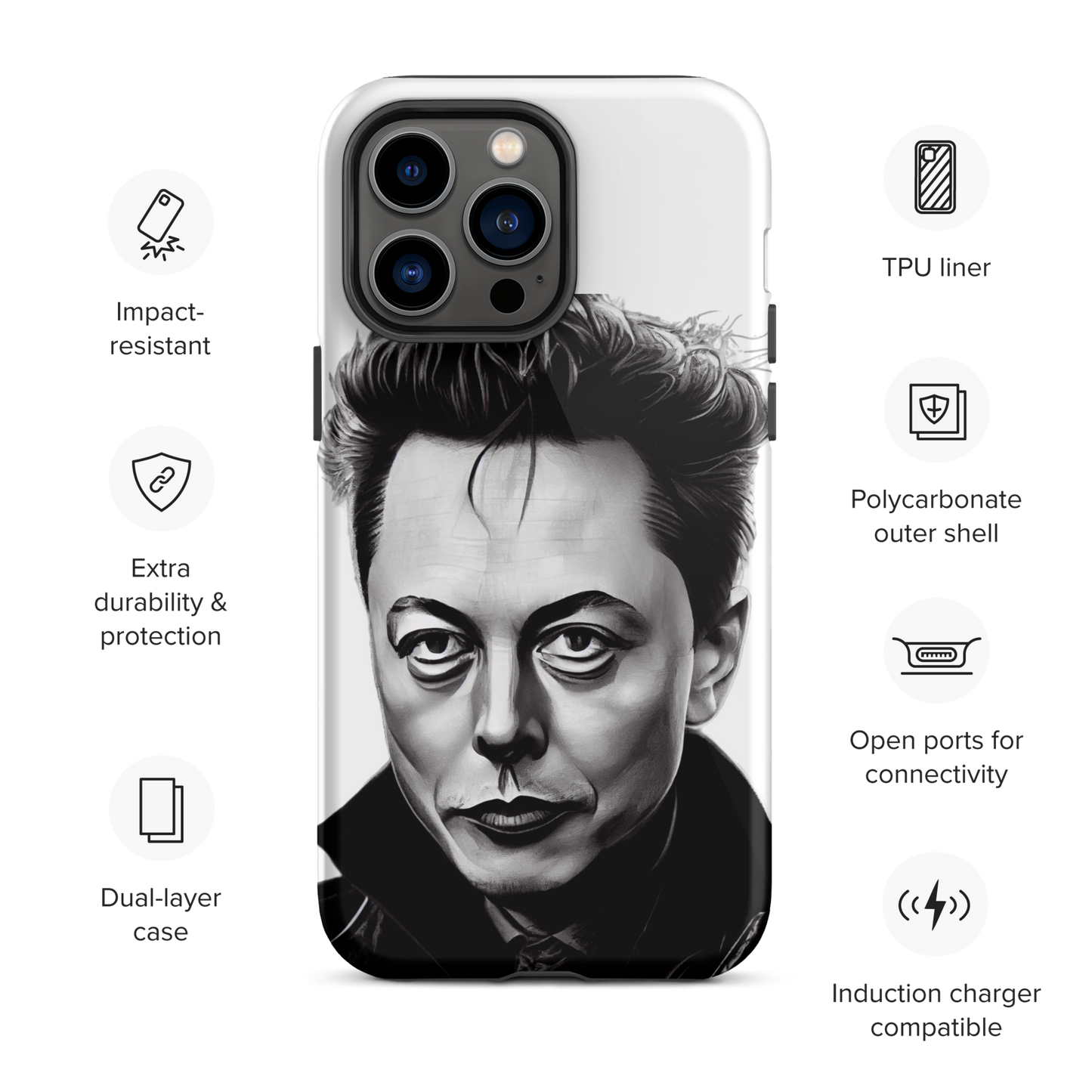 Unique Elon Musk Tough iPhone case