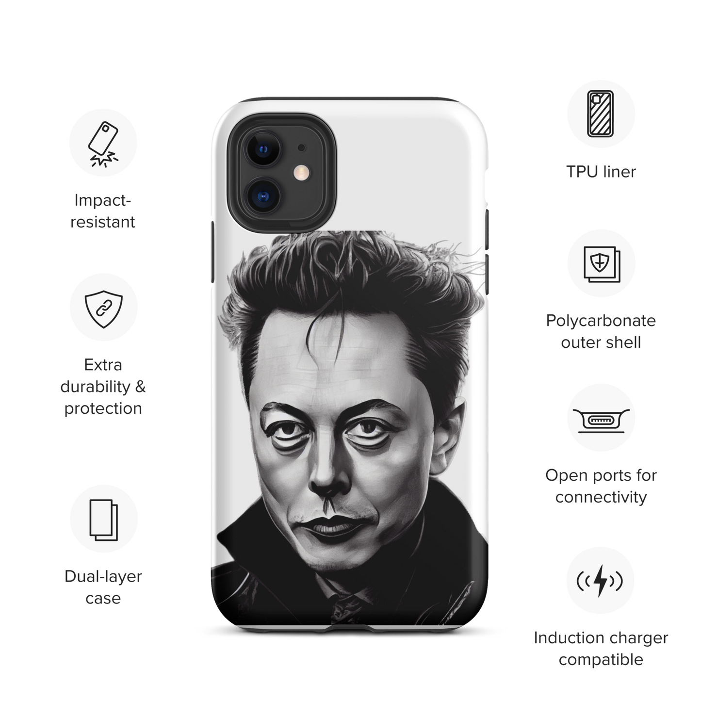 Unique Elon Musk Tough iPhone case