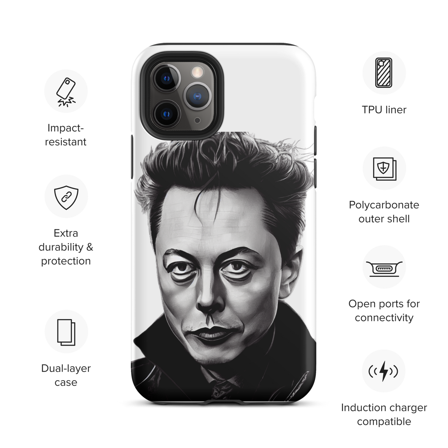 Unique Elon Musk Tough iPhone case