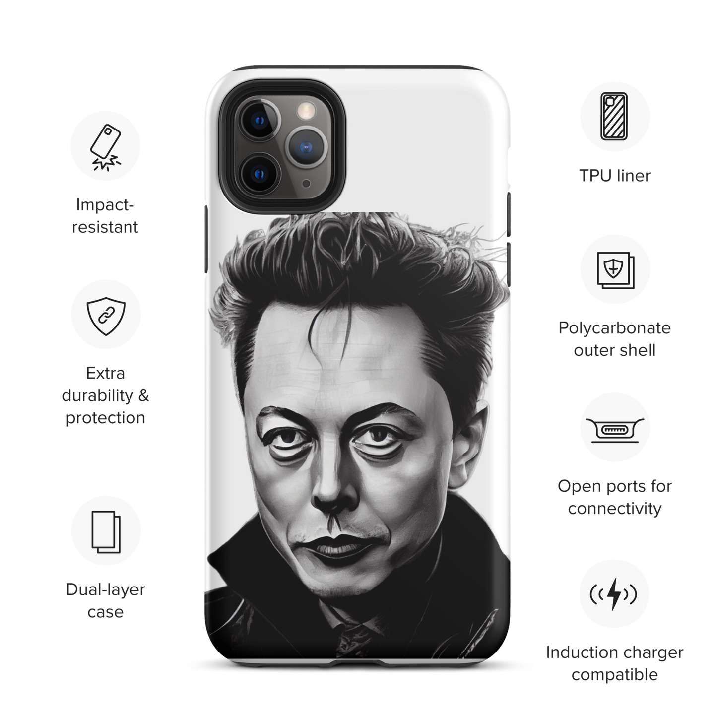 Unique Elon Musk Tough iPhone case