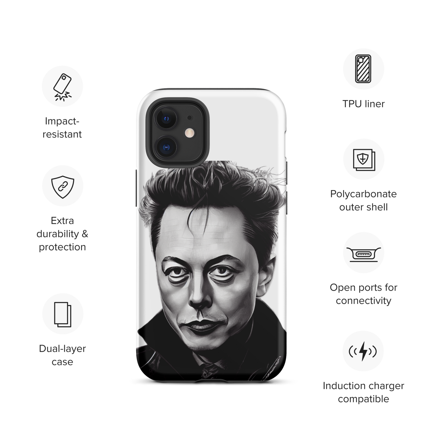 Unique Elon Musk Tough iPhone case