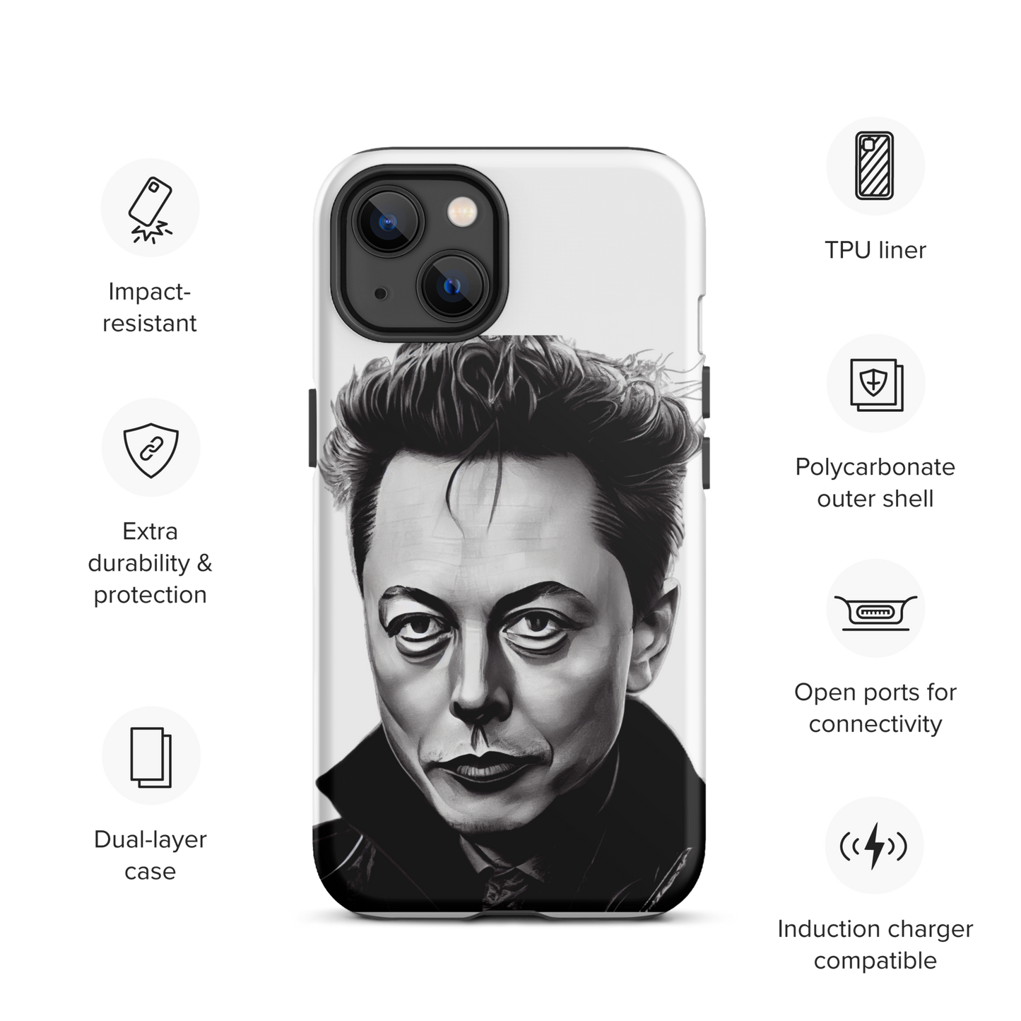 Unique Elon Musk Tough iPhone case