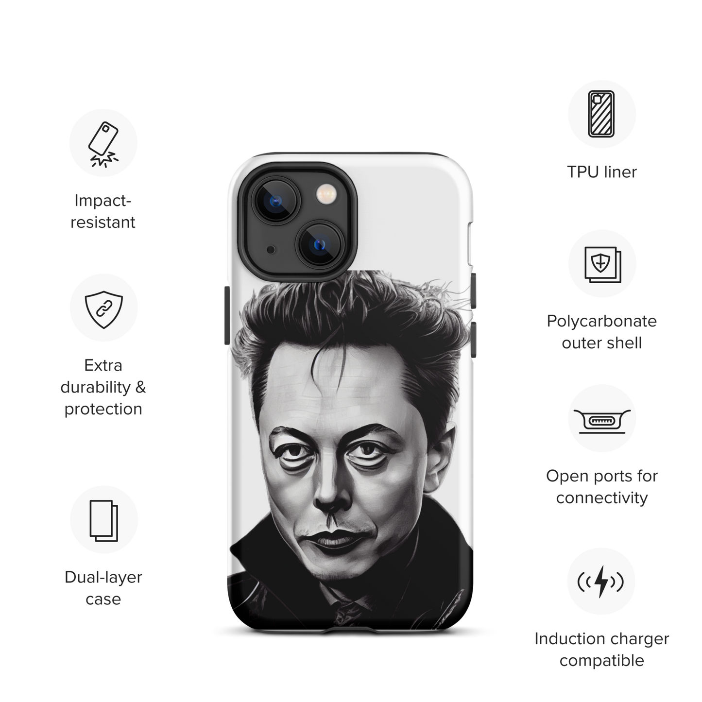 Unique Elon Musk Tough iPhone case