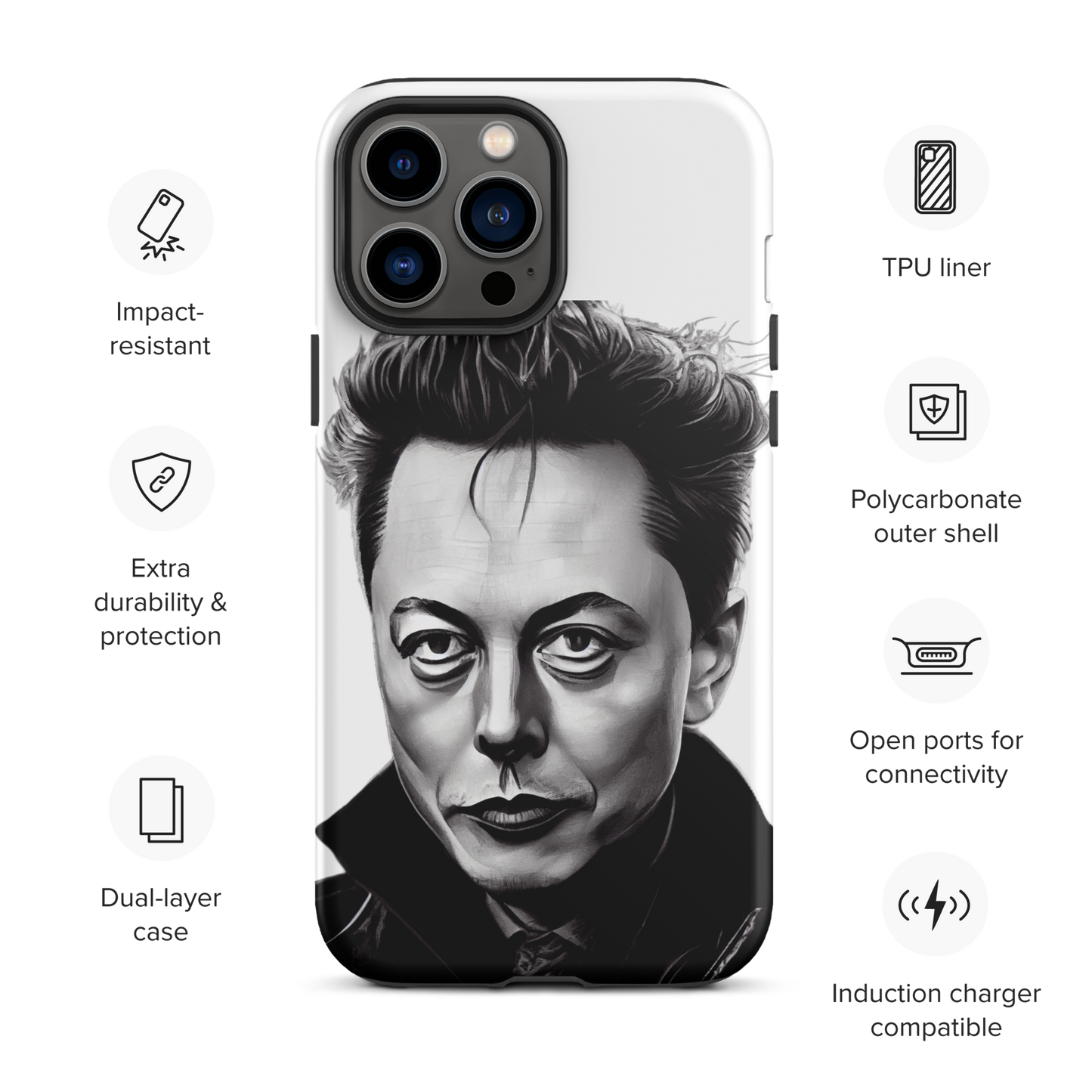 Unique Elon Musk Tough iPhone case