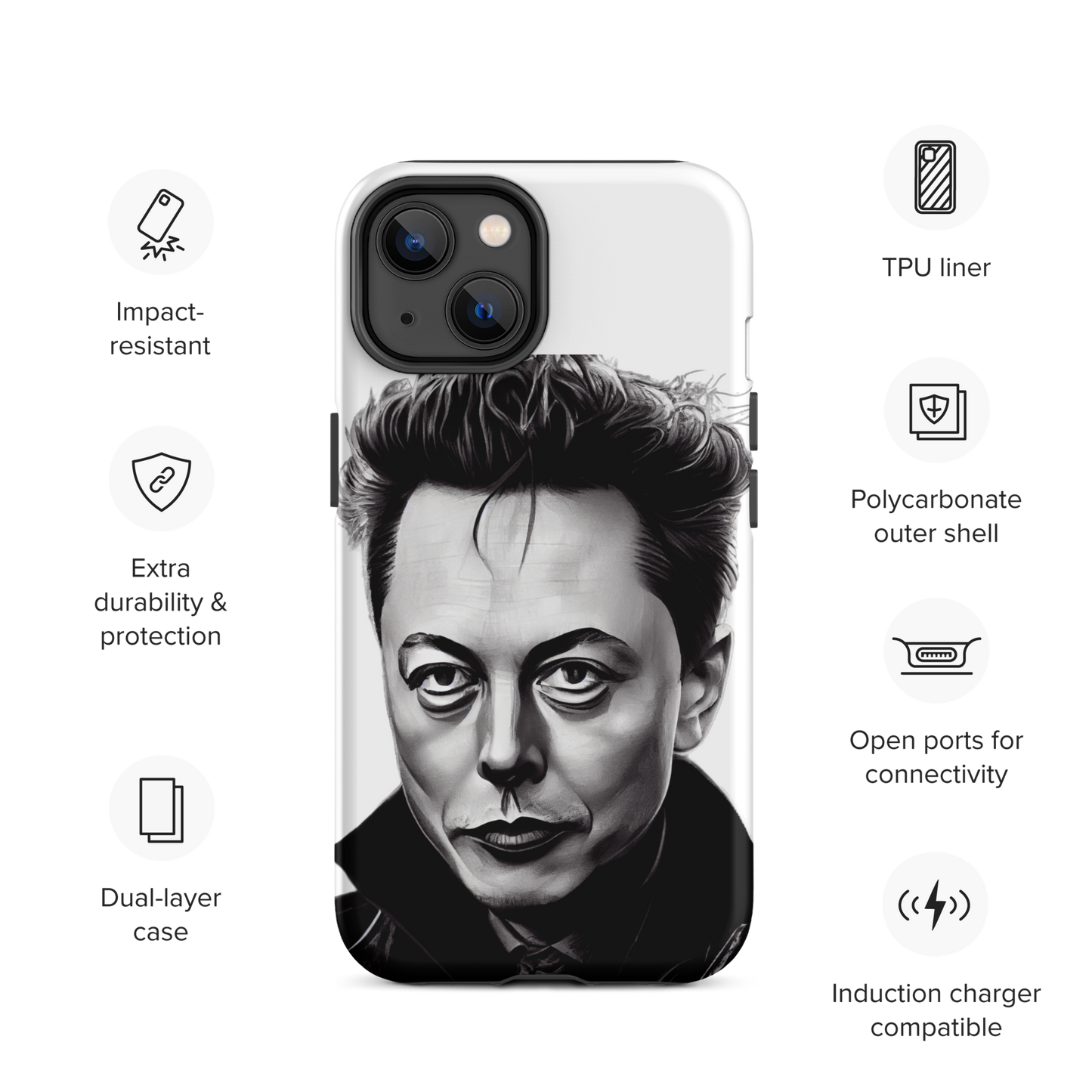 Unique Elon Musk Tough iPhone case