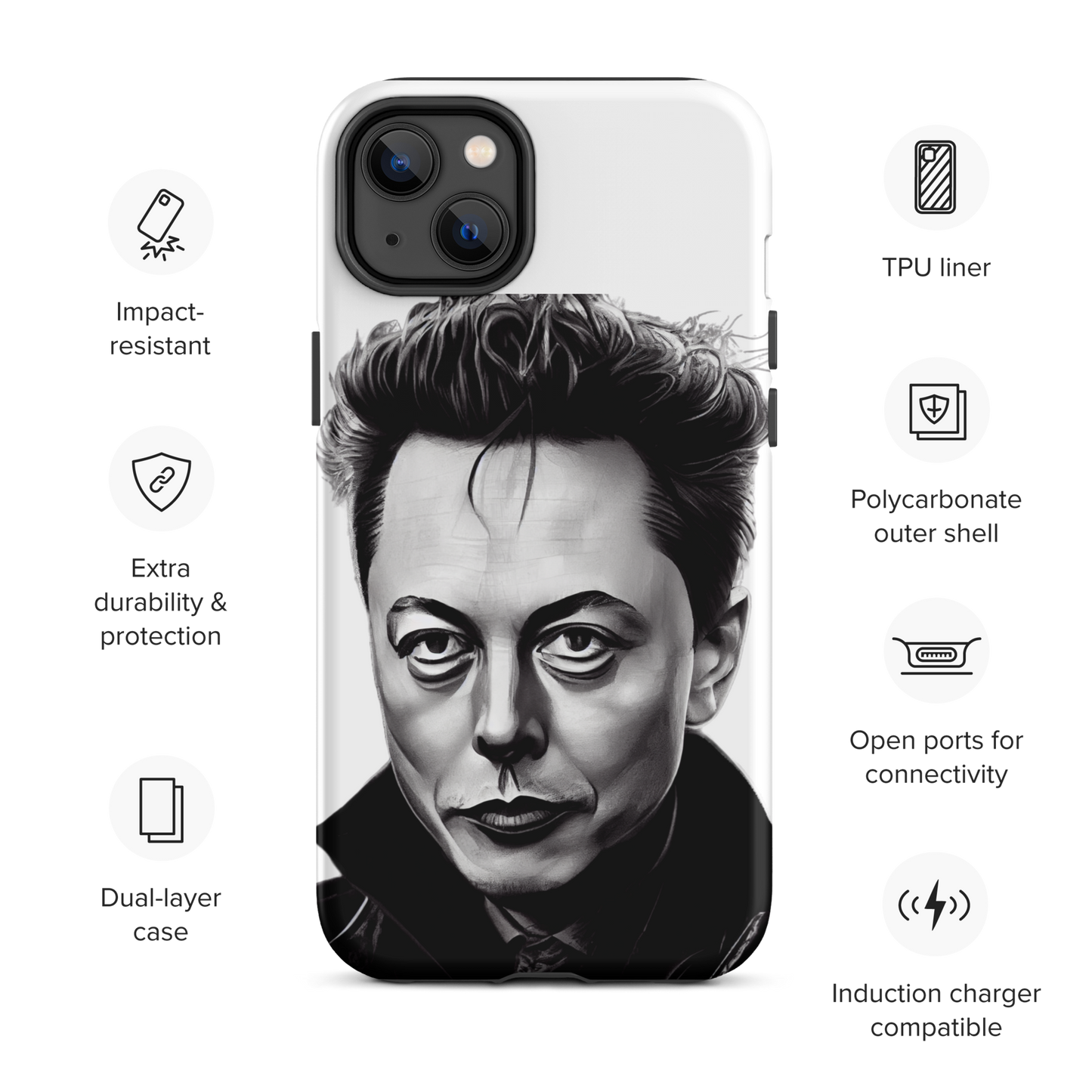 Unique Elon Musk Tough iPhone case