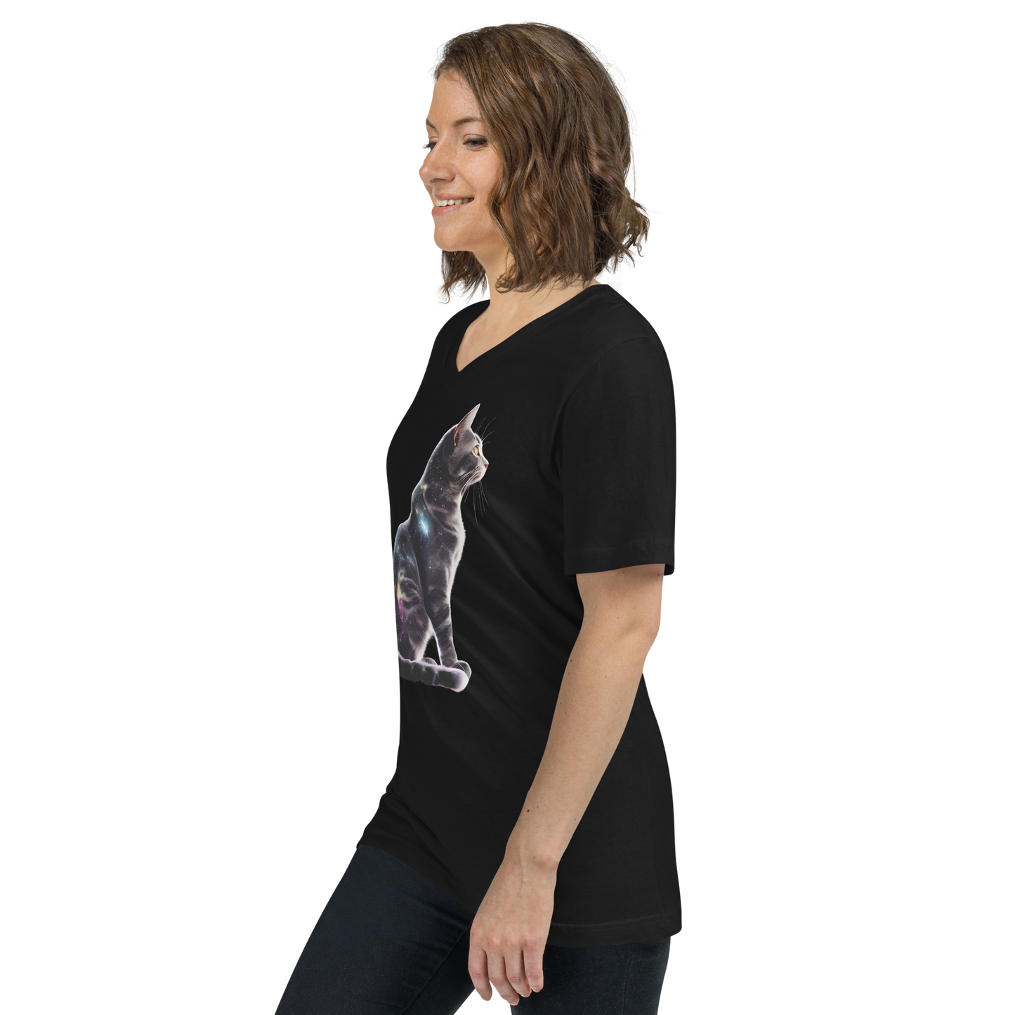 Cat Universe Unisex Short Sleeve V-Neck T-Shirt