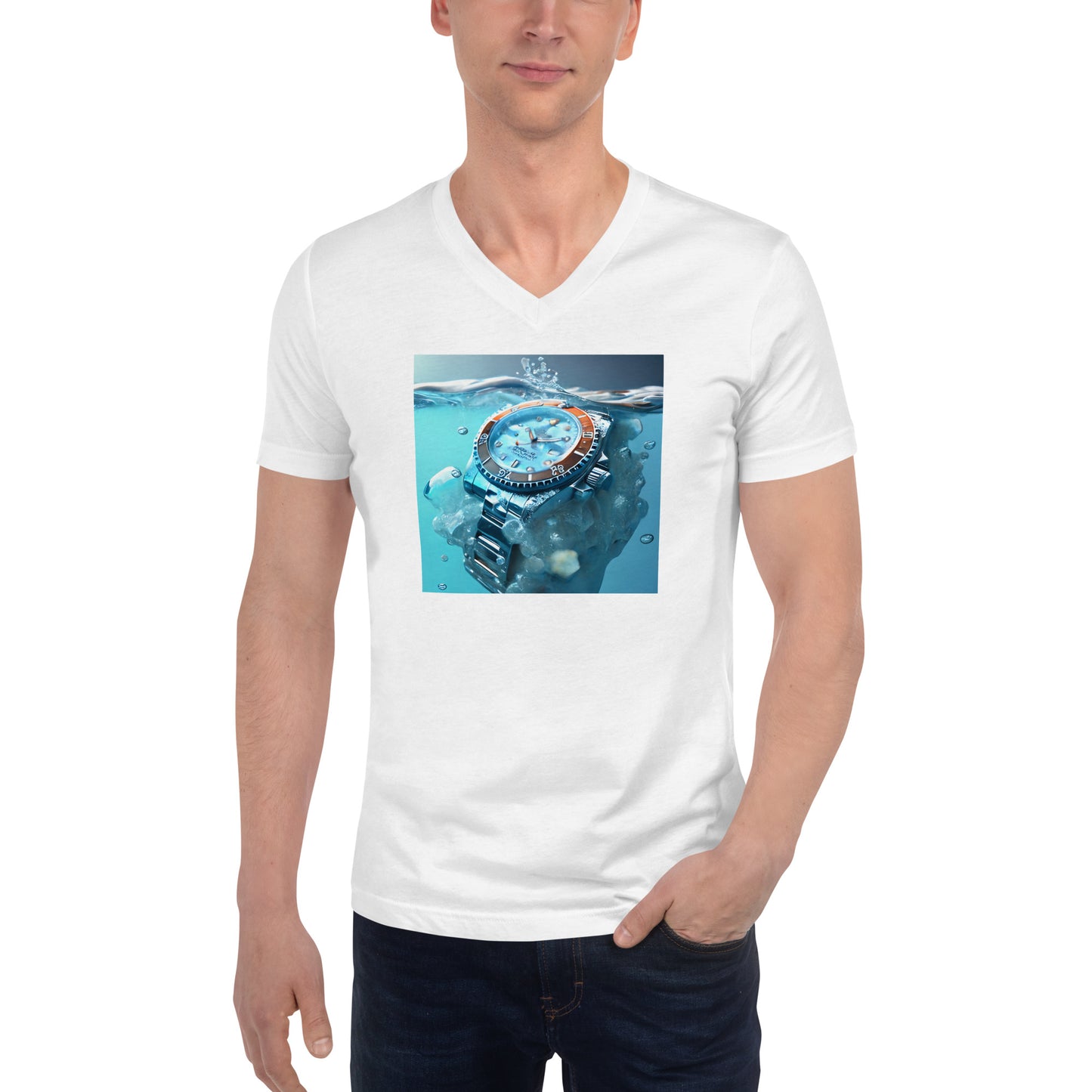 Rolex Submariner Inspired Unisex Short Sleeve V-Neck T-Shirt