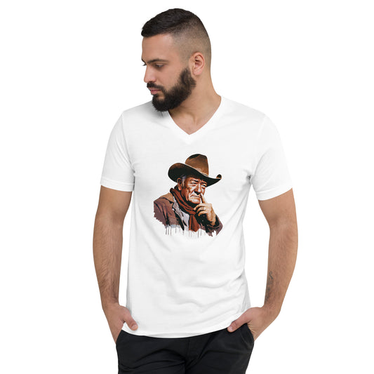 John Wayne Picker Unisex Short Sleeve V-Neck T-Shirt