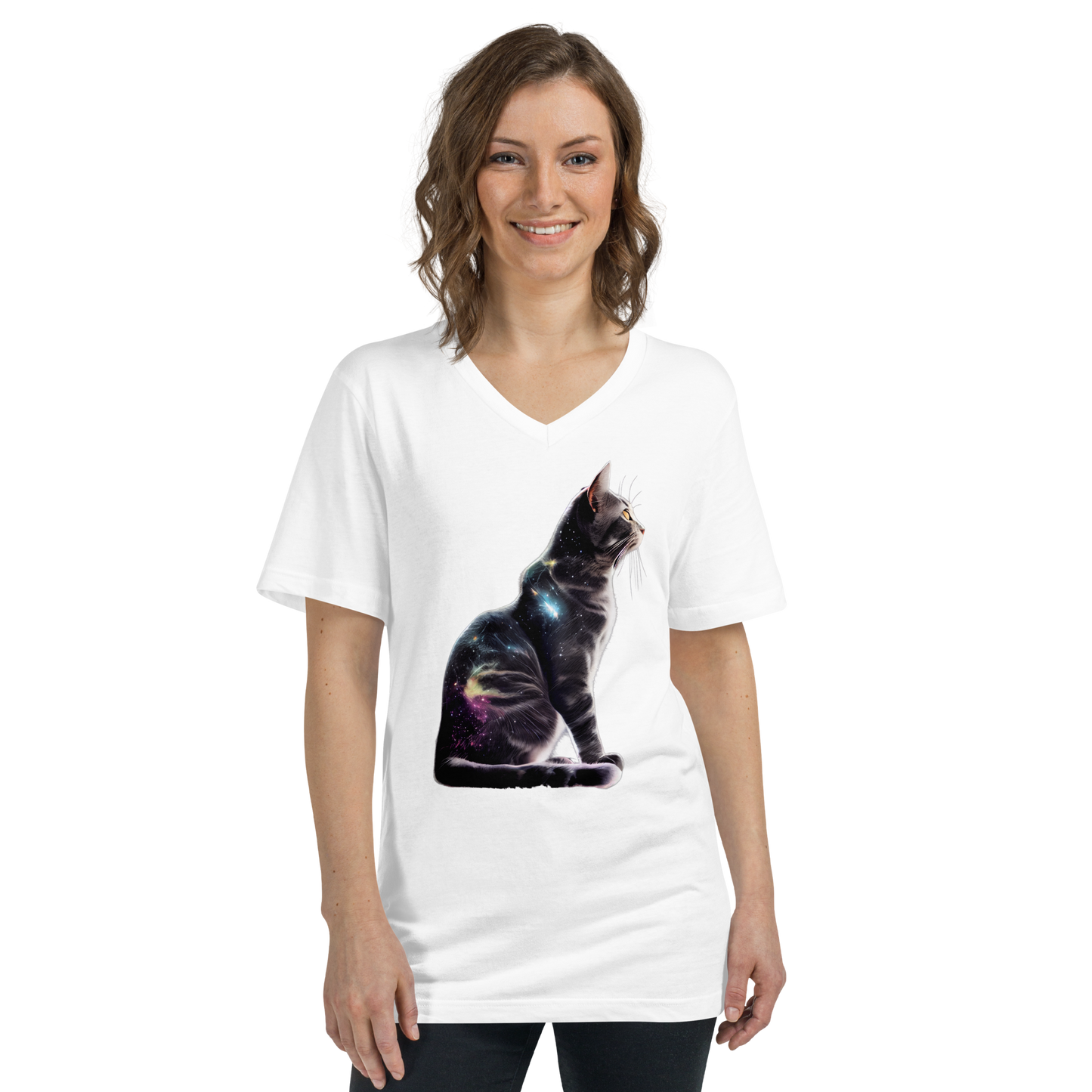 Cat Universe Unisex Short Sleeve V-Neck T-Shirt