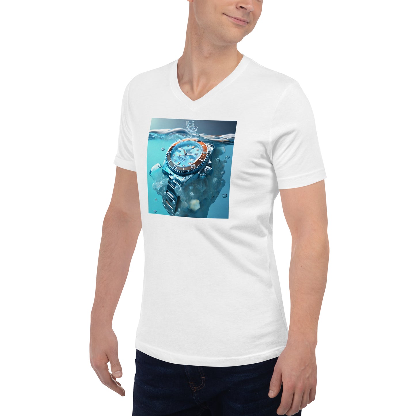 Rolex Submariner Inspired Unisex Short Sleeve V-Neck T-Shirt