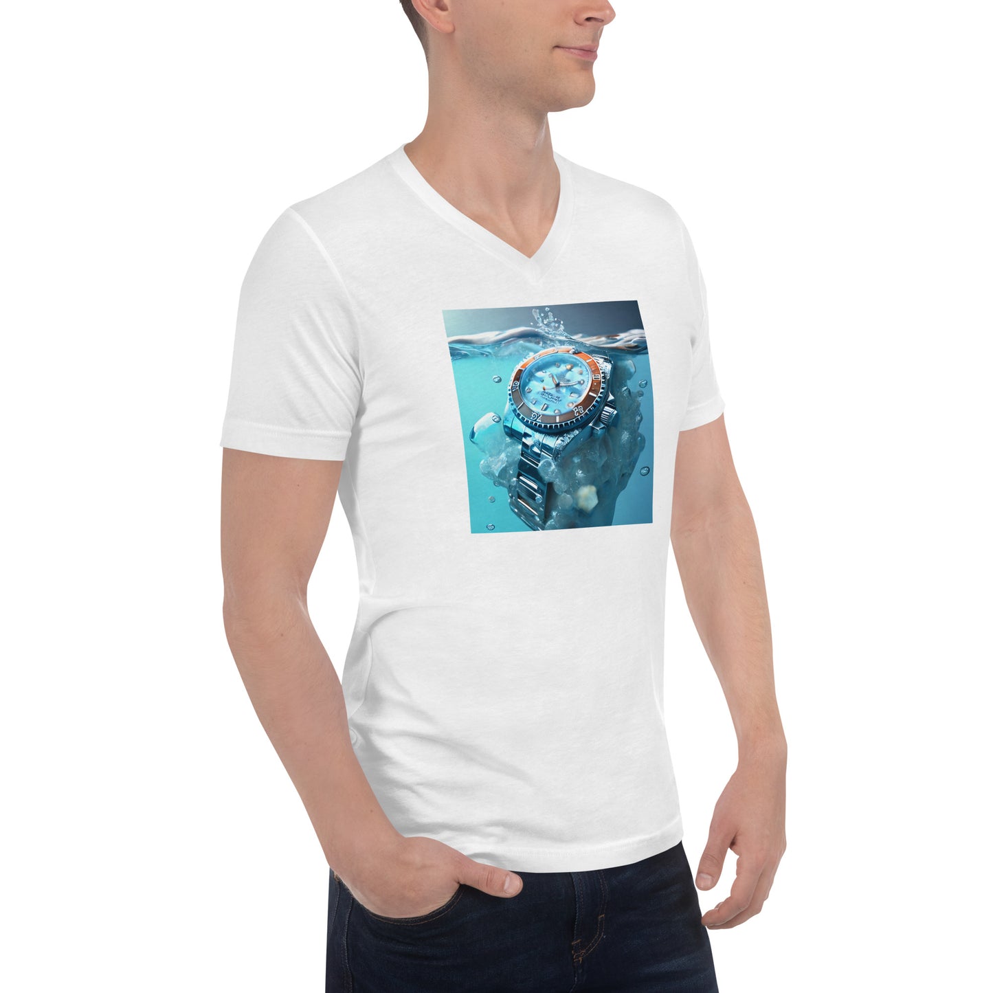 Rolex Submariner Inspired Unisex Short Sleeve V-Neck T-Shirt