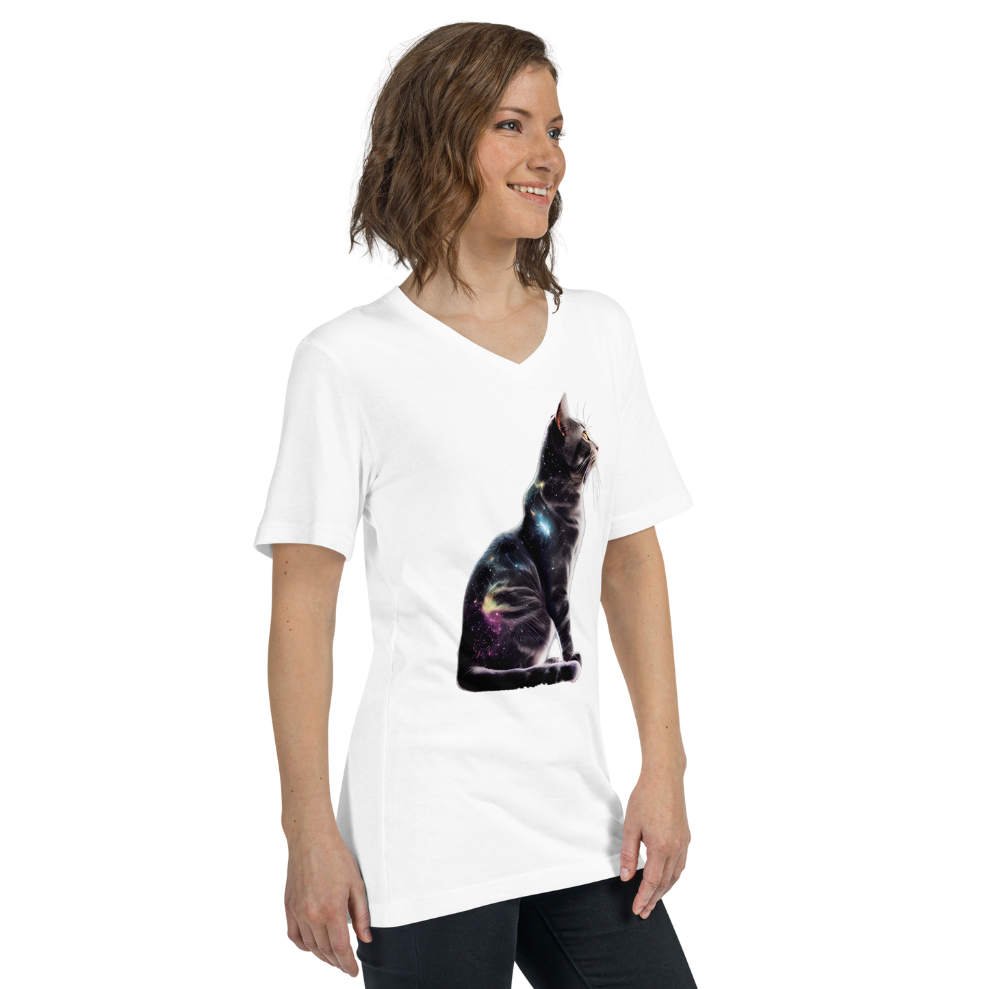 Cat Universe Unisex Short Sleeve V-Neck T-Shirt