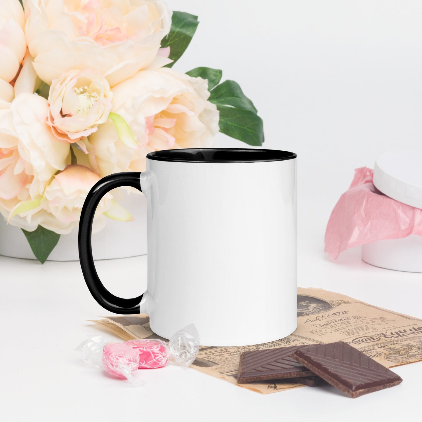 Unique Rose Mug with Color Inside