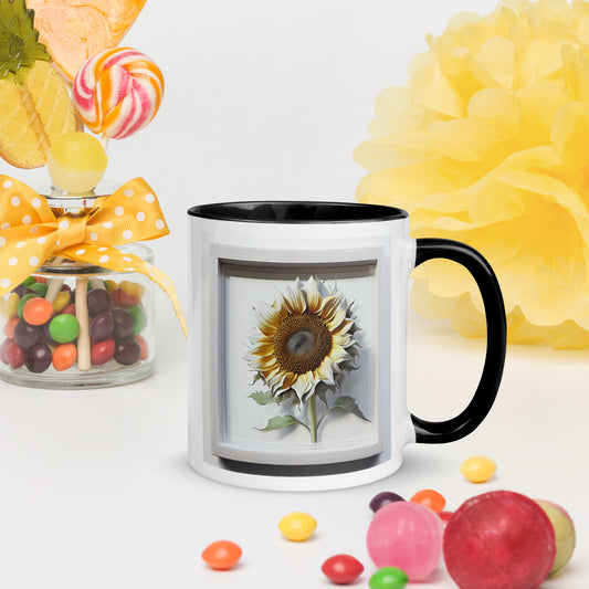 Hybrid Sunflower Frame Mug with Color Inside