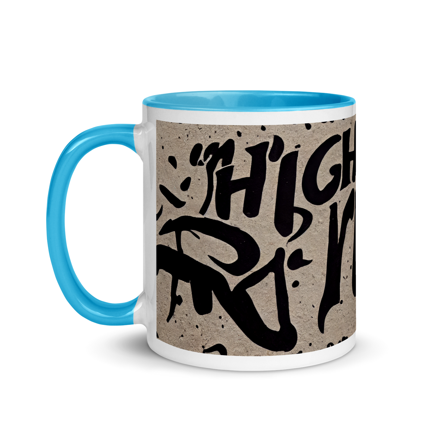 "High Risk" Graffiti Style Mug with Color Inside