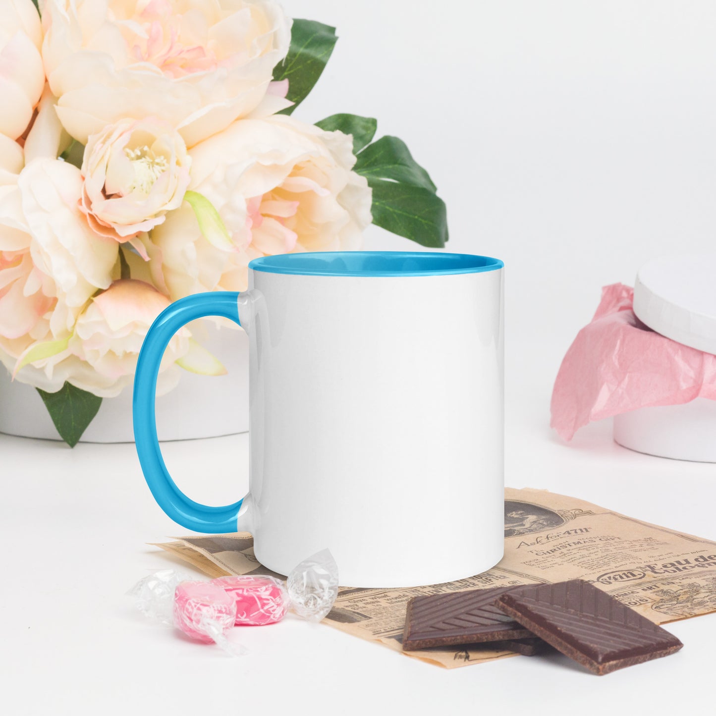 Unique Rose Mug with Color Inside
