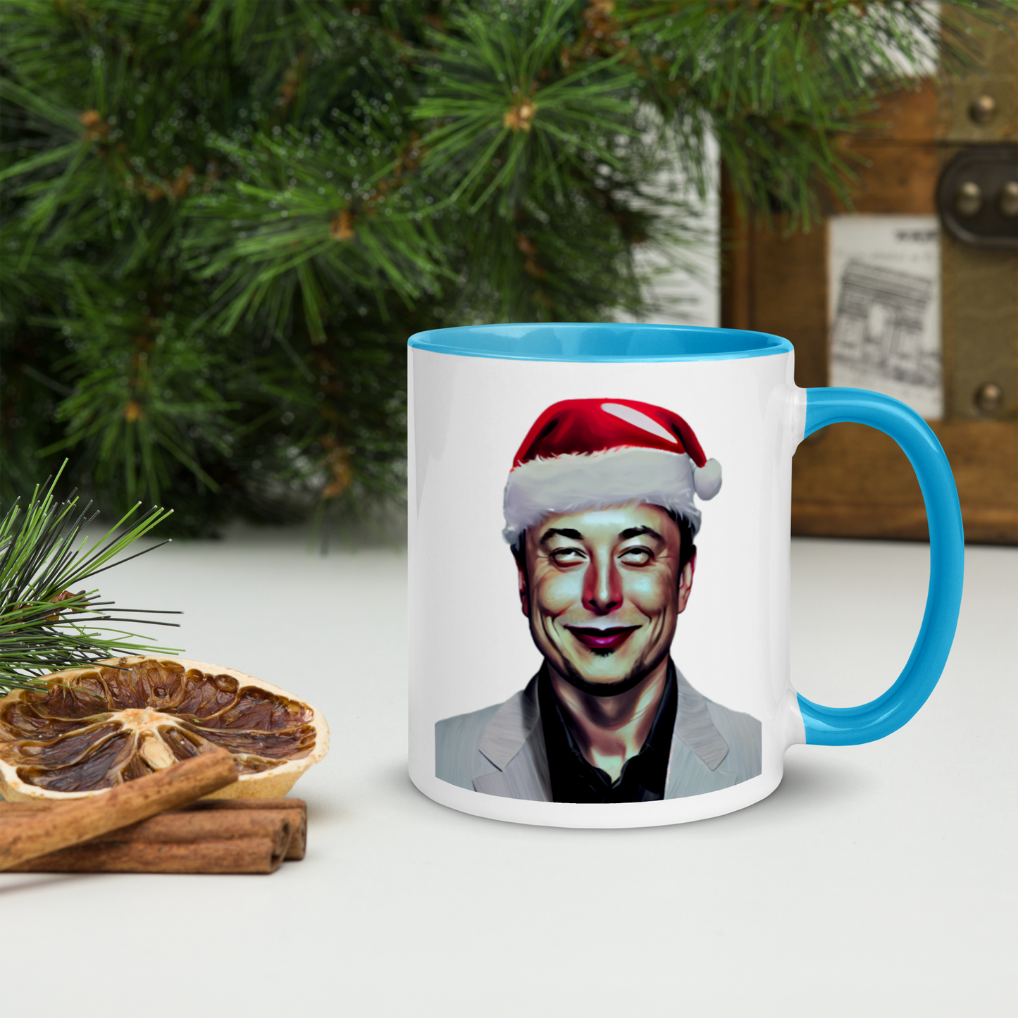 Santa Musk Mug with Color Inside