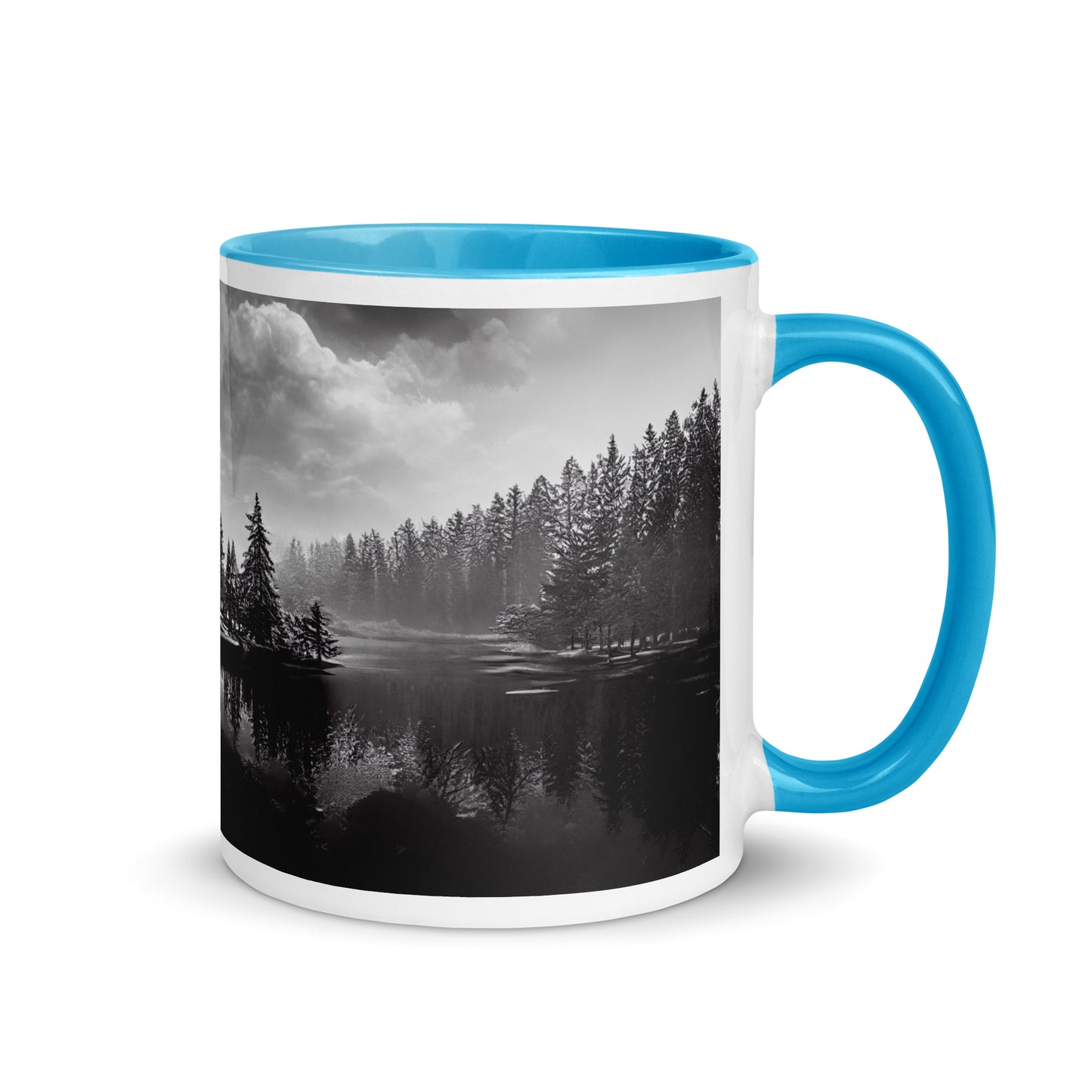 Northern Lake Mug with Color Inside