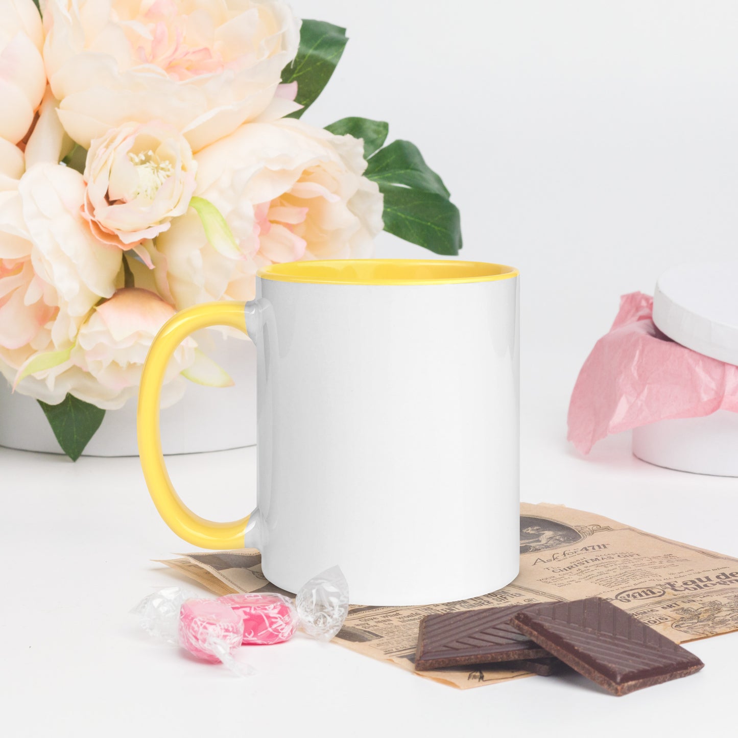 Unique Rose Mug with Color Inside
