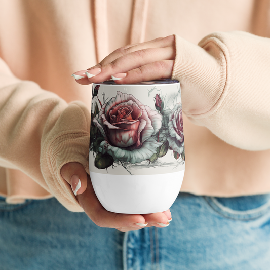 Thorny Rose Custom Wine tumbler